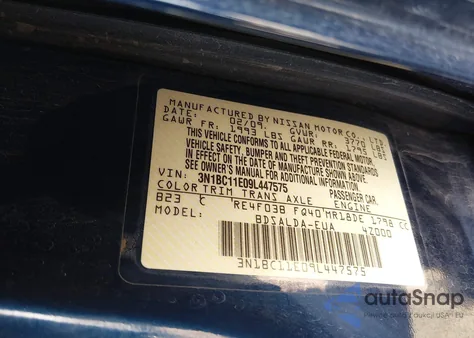2009 Nissan Versa 1.8S from USA, damaged, VIN 3N1BC11E09L447575